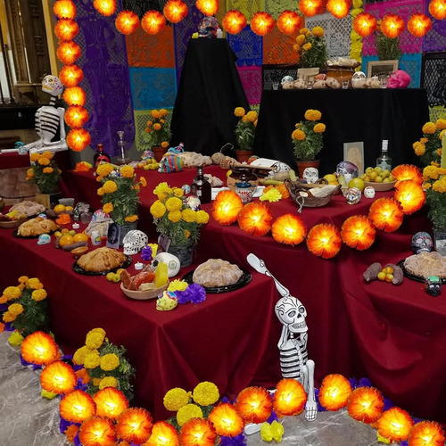 J Guirnalda Artificial De Flores De Caléndula Mexicana M,