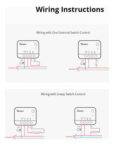 Interruptor 2 Unid Sonoff Zigbee Zbmini L2- Google Alexa X2