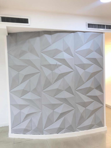 Imagen 6 de 7 de Paneles 3d Diamante Trapezoide En Pvc 50x22 Cm