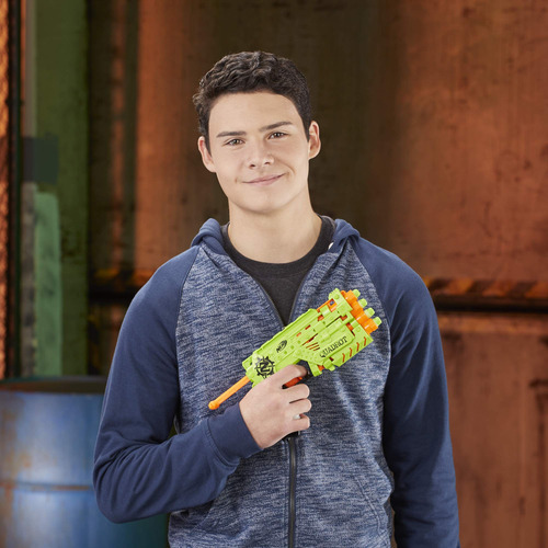 Toy Nerf Zombie Strike Quadrot Blaster Con 4 Dardos De Más D