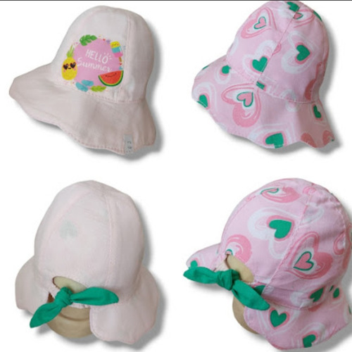 Gorro, Pava, Pesquero Niña Bebé, Talla 3-6 M (41-44 Cm), Sol