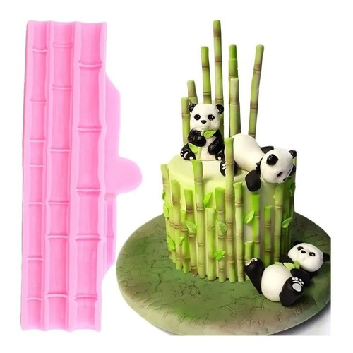 Molde Silicona Cañas De Bambú Porcelana Pasta De Goma