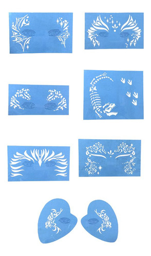 7diseños Plantilla De Pintura De Ojos Y Cara Plantilla De