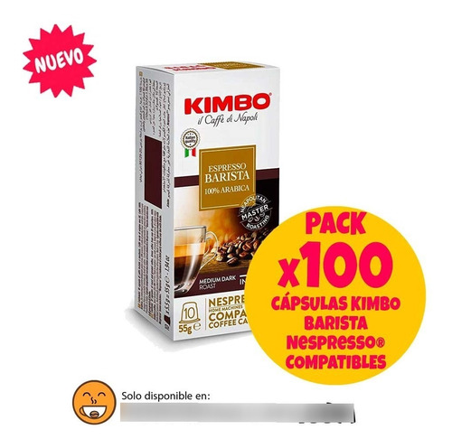 Pack 100 Cápsulas Kimbo Barista Nespresso® Compatibles 