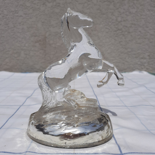 Escultura Cavalo De Cristal Translucido Antigo