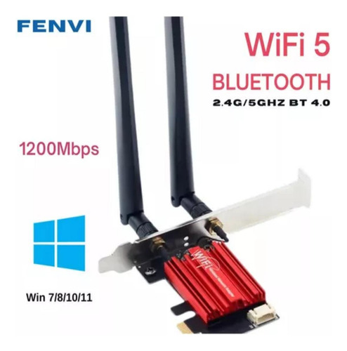 Kit 10 X Adaptador Rede Wifi 5 Fenvi Fv-ac1200 Pci-e Bluetoo