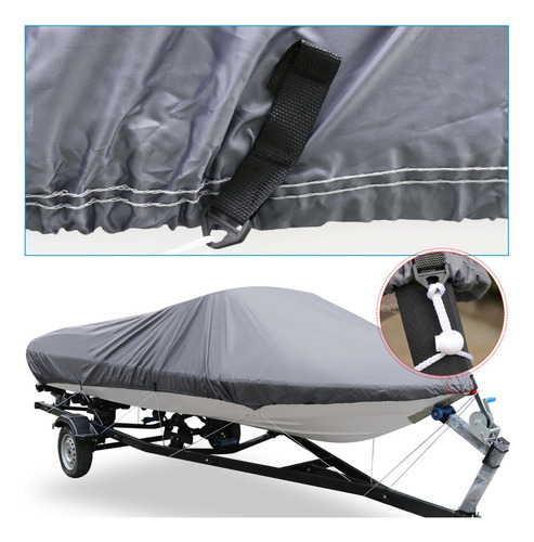 Cubierta Barco Impermeable Funda Lancha De 20-22 Pies Gris