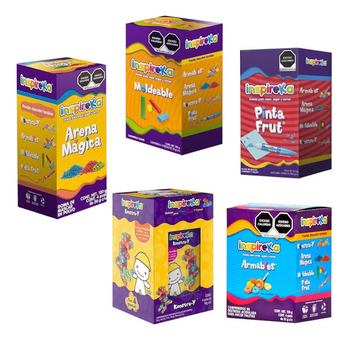 Dulces Inspireka Surtido 5 Presentaciones Caja Con 4pz C/u