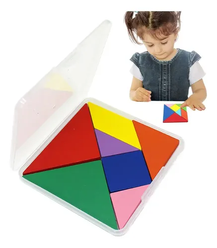 120 Piezas Bloqu De Patron De Madera En 3d, Juguet De Mosaico De Madera De Figuras De Color, Juguet De Tangram, Juegos De Clasificación Y Apilamiento Para Precolar Y Educación Clásica De