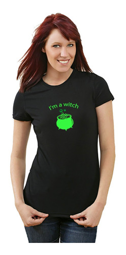 Playera Bruja Brilla En La Oscuridad Witch Fotoluminiscente