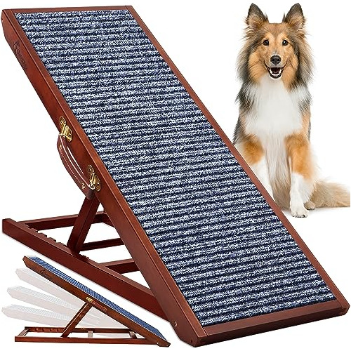 Rampa Perros Cama, Rampa De Madera Maciza Ajustable De ...
