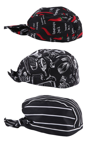 3 Gorros De Chef, Pañuelo Para