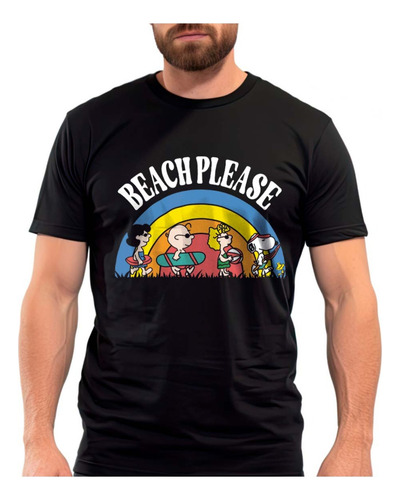 Playera Snoopy Beach Please Bro