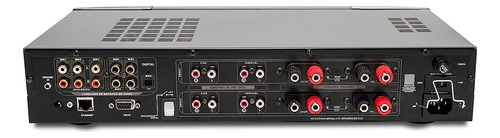 Savage Dsm0480 Amplificador Multiroom Dual Zone Bivolt Cor Preto Potência De Saída Rms 320 W