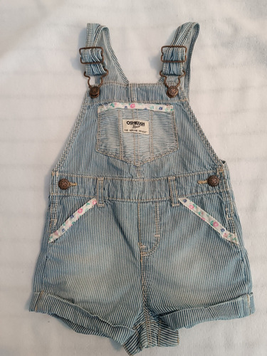 Jardinero Jeans Importado Marca Oshkosh 18 Meses 