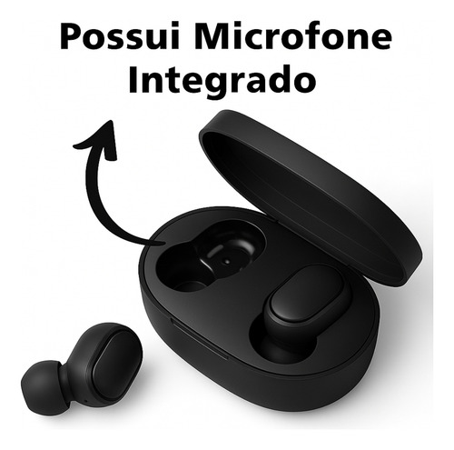 Fone De Ouvido Sem Fio Redmi Airdots Bluetooth 5.0 Música