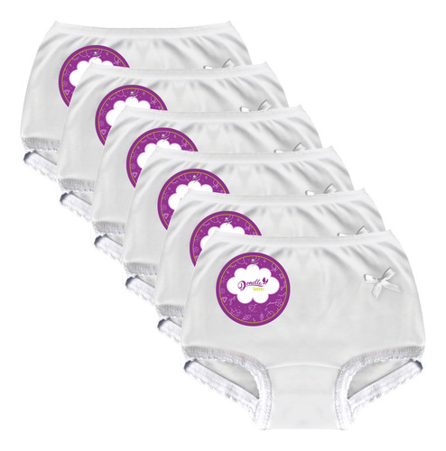 6 Pack Pantaleta Niña Donella Algodón Afelpado Durables