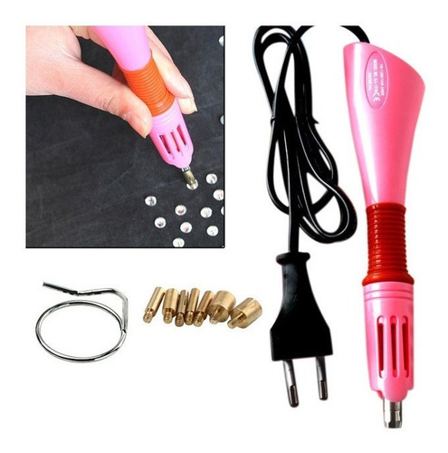 Envio Gratis Aplicador De Strass Y Gemas Termoadhesivas Electrico 220v + Lapiz Magico