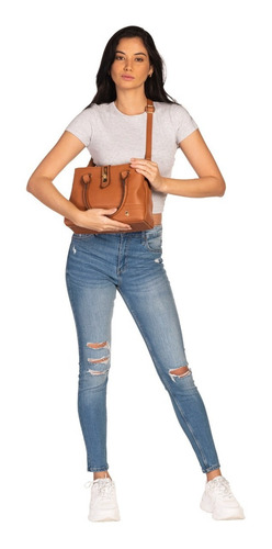 Imagen 3 de 7 de Bolsa Satchel Hpc Polo Con Logo De La Marca Corte Bajo 731
