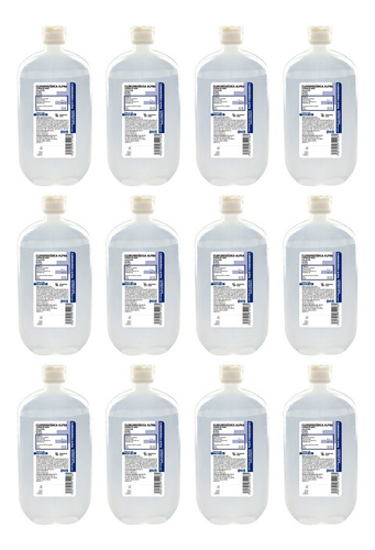 Cloruro De Sodio 12pzs. Solucion 0.9% Inyectable De 1l C/u