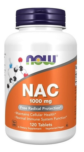 Now Nac (n-acetyl Cysteine) 1000 Mg 120 Caps