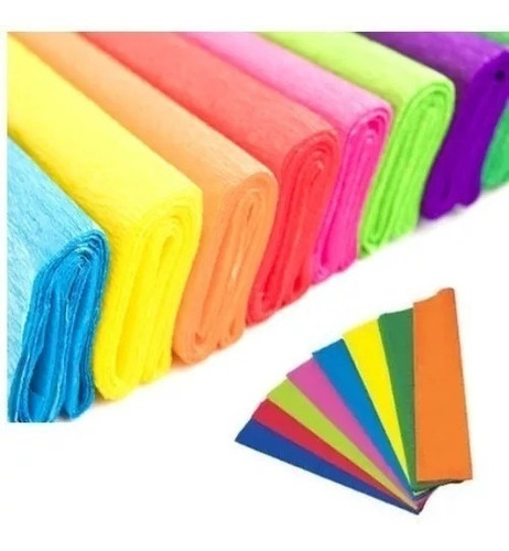 Papel Crepe  Varios  Colores Pack X 10  Microcentro