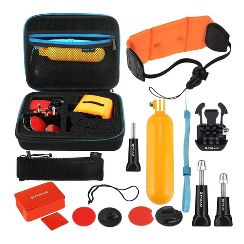 Imagen 5 de 9 de Kit De Accesorios 14 En 1 Con Maletín Para Gopro 8 / 7 / 6
