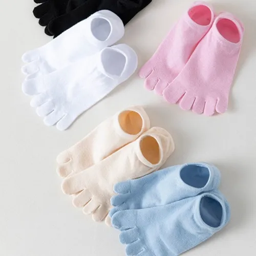 Calcetín Náutico De Cinco Dedos Para Mujer, Invisible, Fino