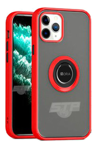 Funda Premium Xiaomi Anillo 360° Soporte Magnetico Rojo