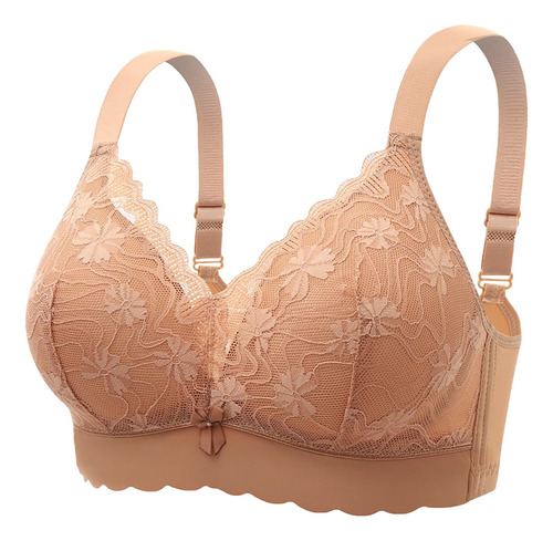 O Bralet De Lencería C De Encaje Liso Para Mujer, Talla