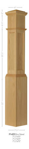 Amish Fabricado Fp-4092 Caja Panel Plano Alamo Newel Post