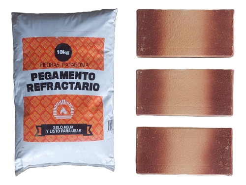 40 Tejuelas Refractaria Esmaltada 2 Cm+pegamento Refractario