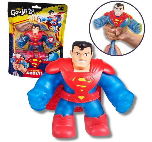 Boneco Elástico Superman De Armadura Heroes Goo Jit Zu Sunny