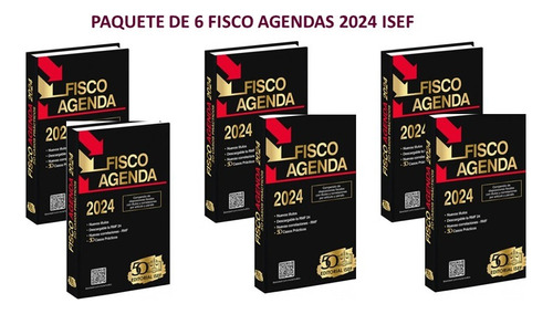 Fisco Agenda 2024 Isef Paquete 6 Pzs