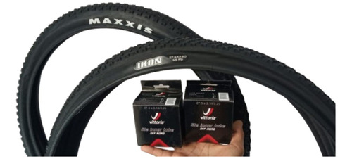 2 Llantas Mtb Maxxis Ikon 27.5*2.20 + 2 Neumáticos Vittoria