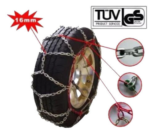 Cadenas Nieve Barro Auto 12mm Iael Rodado 13 14 15 16 17