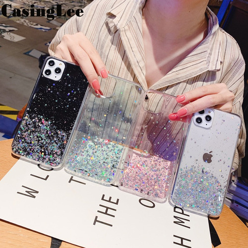 Funda For Redmi Note 8 Pro Case Stars Moon Glitter Bling Co