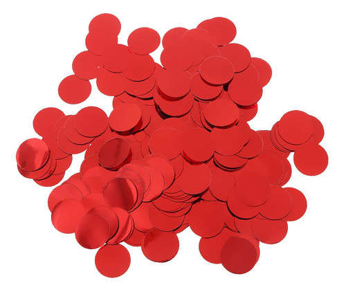 Confeti Metálico 30g Asperja Decoración 1.5cm Rojo