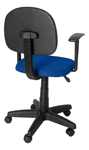 Cadeira Sec. Gir. Carenada C/ Braço Fixo T Reto J Serrano Cor Azul