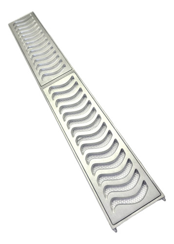 Ralo Linear 15x100 Anti Inseto Alumínio C/ Aro De Fixação