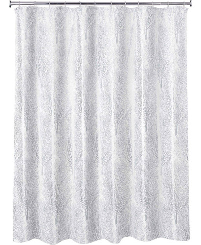 Cortina De Baño Rama Plata 178x180 Cm