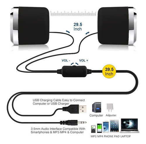 Altavoces De La Computadora Bebombasics Sp20 Multimedia Usb