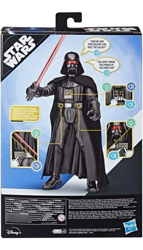 Star Wars - Darth Vader Con Luz Y 5 Frases En Ingles Premium