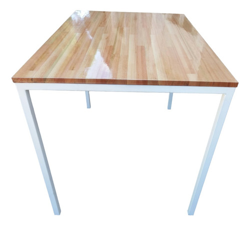 Mesa Hierro Y Madera Finger Joint Comedor Abaldi Aberturas!!