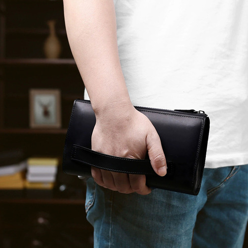 Bolso De Mano De Cuero Portátil De Gran Capacidad Para