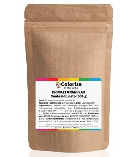 Imagen 1 de 1 de Isomalt Granular 500g- - kg a $36