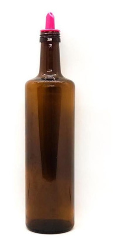 Botella Vidrio Aceite Vinagre Pico Vertedor 750 Cc Ambar X12