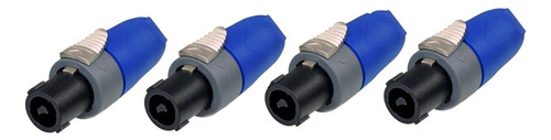 (4) Conector Altavoz Bloqueo Hembra Neutrik Speakon Nl2fx 2