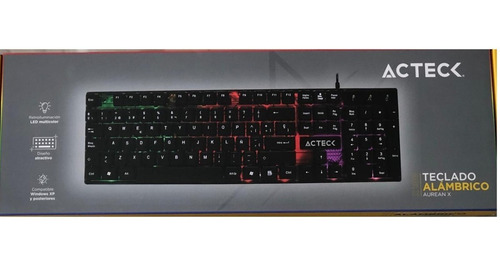 Imagen 5 de 6 de Teclado Gamer Acteck Rgb Aurean X Alambrico Negro
