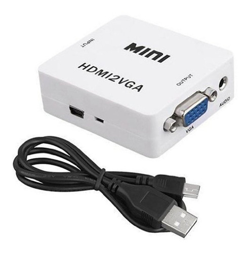 Adaptador Conversor De Hdmi A Vga Con Alimentacion Usb